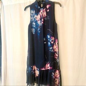 DKNY sleeveless dress with overlay